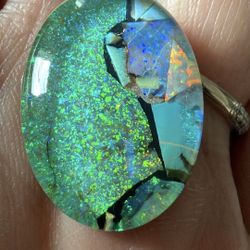 Monarch  Opal Cabochon, Excellent Quality! Loose Stone. Welo Fire Australian Opal W/Crystal covering over opal