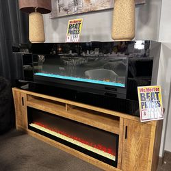 Fireplace tv stands starting at $799 🚨🔥 Easy Financing available!