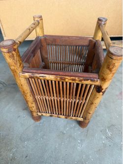 Vintage bamboo planter