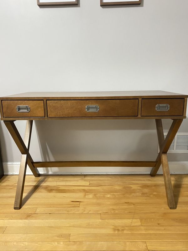 Target Campaign Wood Writing Desk with Drawers Threshold™ in Mid