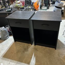 Two Black Ikea Nightstands/ End Tables