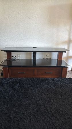 MOVING SALE 🚚 Wood & Glass TV Stand / Entertainment Center