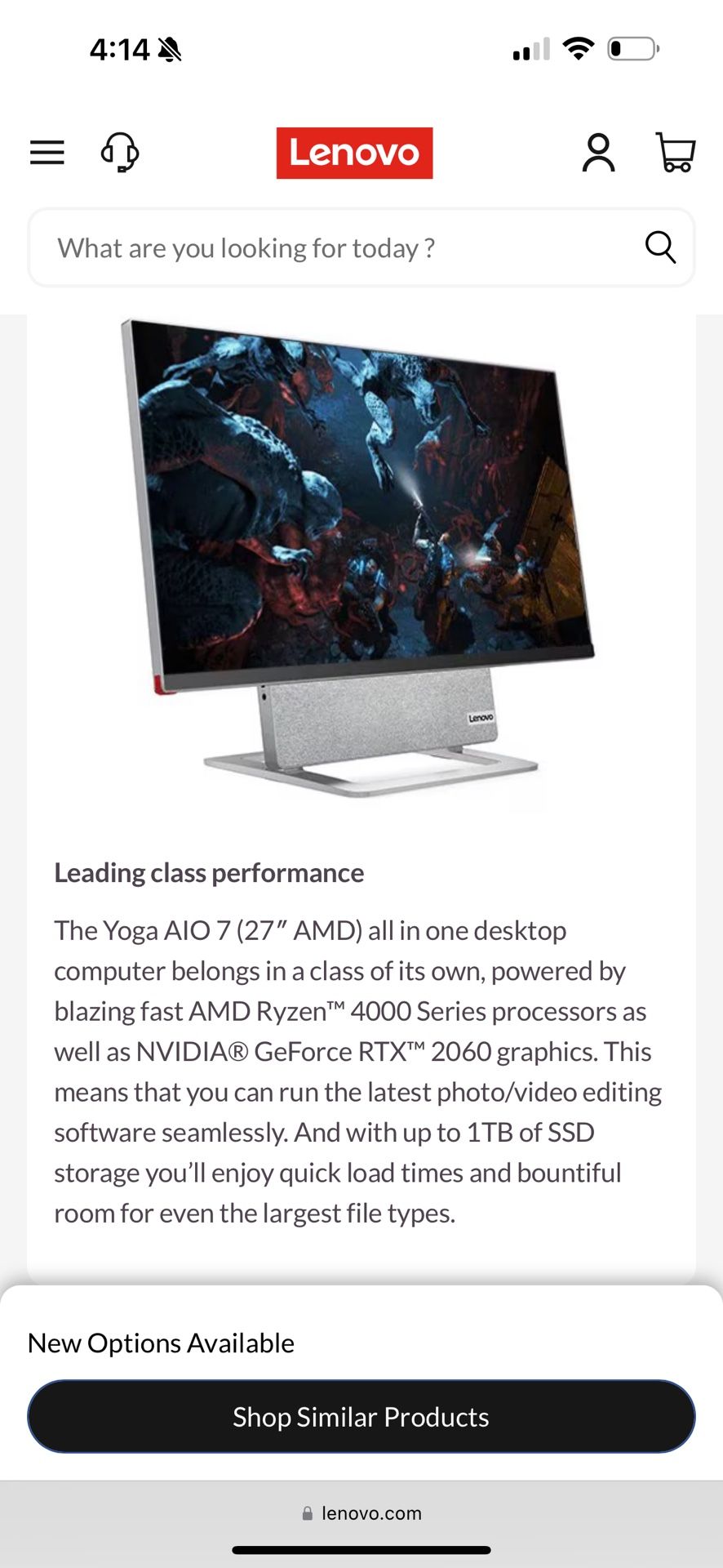 Desktop Computer (best Offer) | Yoga AlO 7 27ACH6 ALL IN ONE | Touchscreen And Screen Can Turn Vertically | Camera | And Mac Keyboard Included