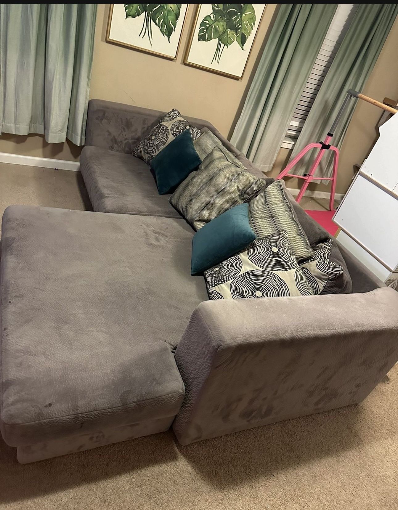 Microfiber Grey Sectional
