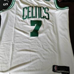 Boston Celtic White Jersey Number 7 Name Brown