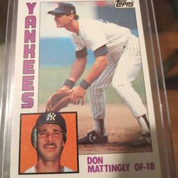 Don Mattingly Rookie Card 1984 Topps #8