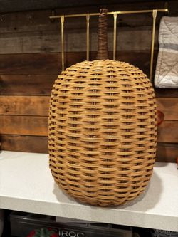 Wicker Pumpkin Basket