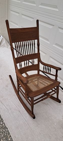 Rocking Chair Antique Cane Seat