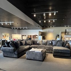Grey 4PC Chaise sectional couch