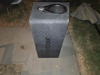 Two Kicker Comp R Boxes One Vented Other Side Vented Both 12 Inches And A Double Din Cd Dvd Pioneer Stereo.