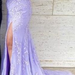 Lilac Flower Sherri Hill Prom Dress