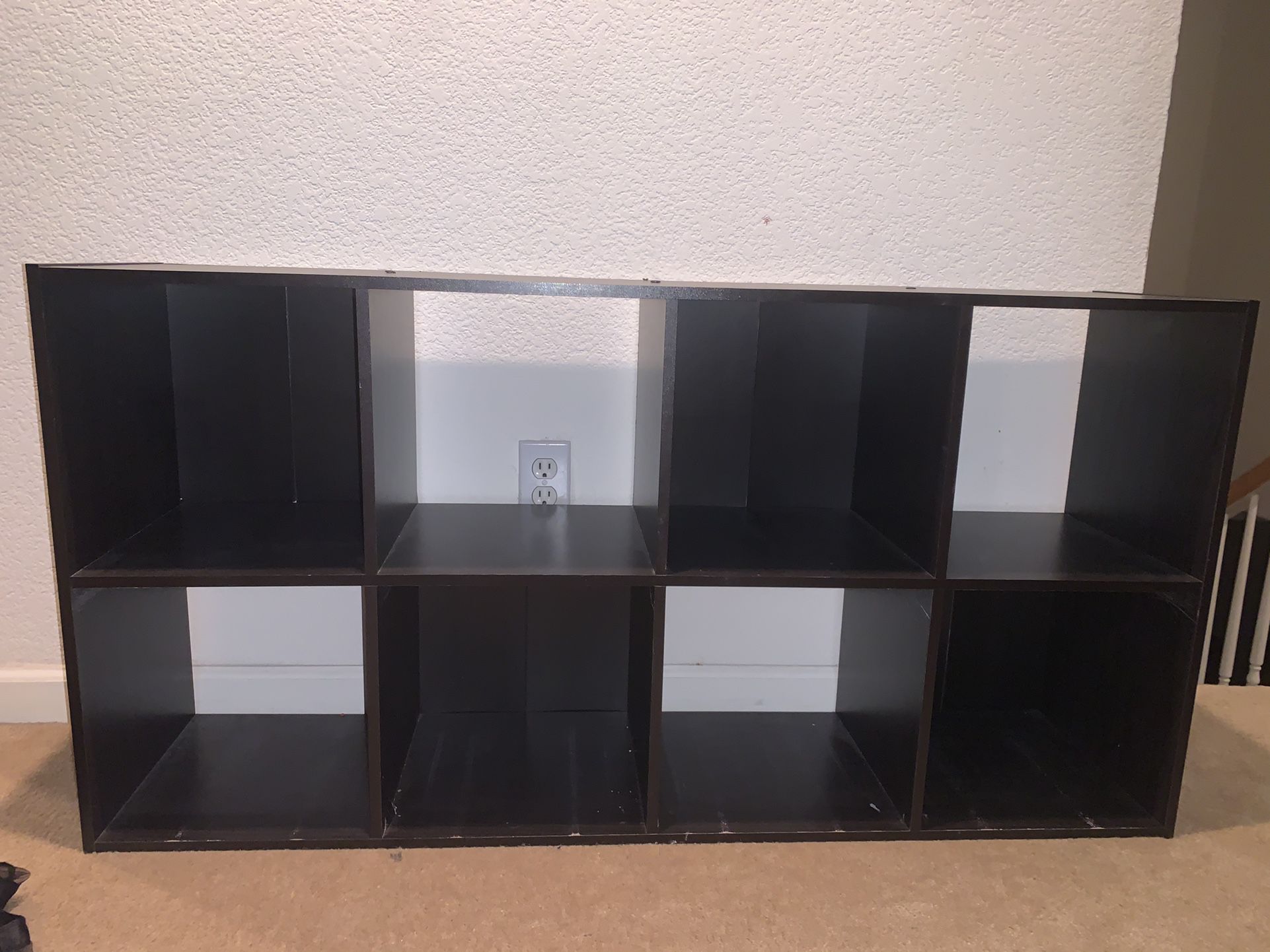 Espresso 11” 8 Cube Organizational Bookshelf 