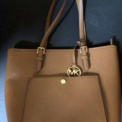 Michael Kors Brown Leather Tote Bag