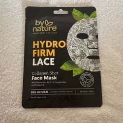 By Nature Hydro Firm Lace Collagen Shot Face Mask. Quantity 2 Price For Each