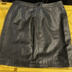 STUDIO BLACK LEATHER VINTAGE SKIRT 