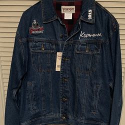 Wrangler Denim Jacket Rugged Wear Xl (national  Circuit Final Rodeo  Kissimmee Fl 2015
