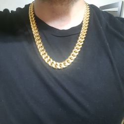 Thick Stainless Steel Gold Plated Chain