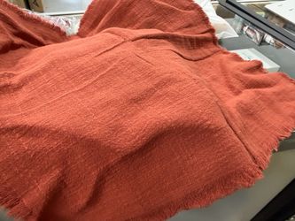 Terracotta Handmade Cloth Napkins with Fringe, 16x16 Inches Cotton Napkins with Fringe,Delicate Rustic Dinner Napkins Bulk for Wedding/Dinner/Party 42