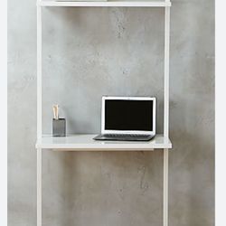CB2 - Stairway White Metal Wall Mount Desk/Bookshelf 