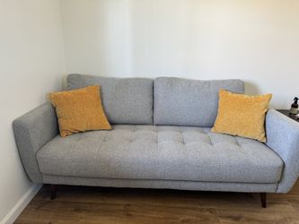 Ginger Grey Fabric 79" Sofa
