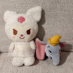 Kuromi Plush + Disney dumbo plush keychain 