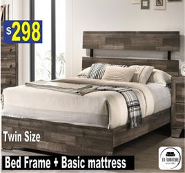 Twin Size Bed Frame And Mattress 