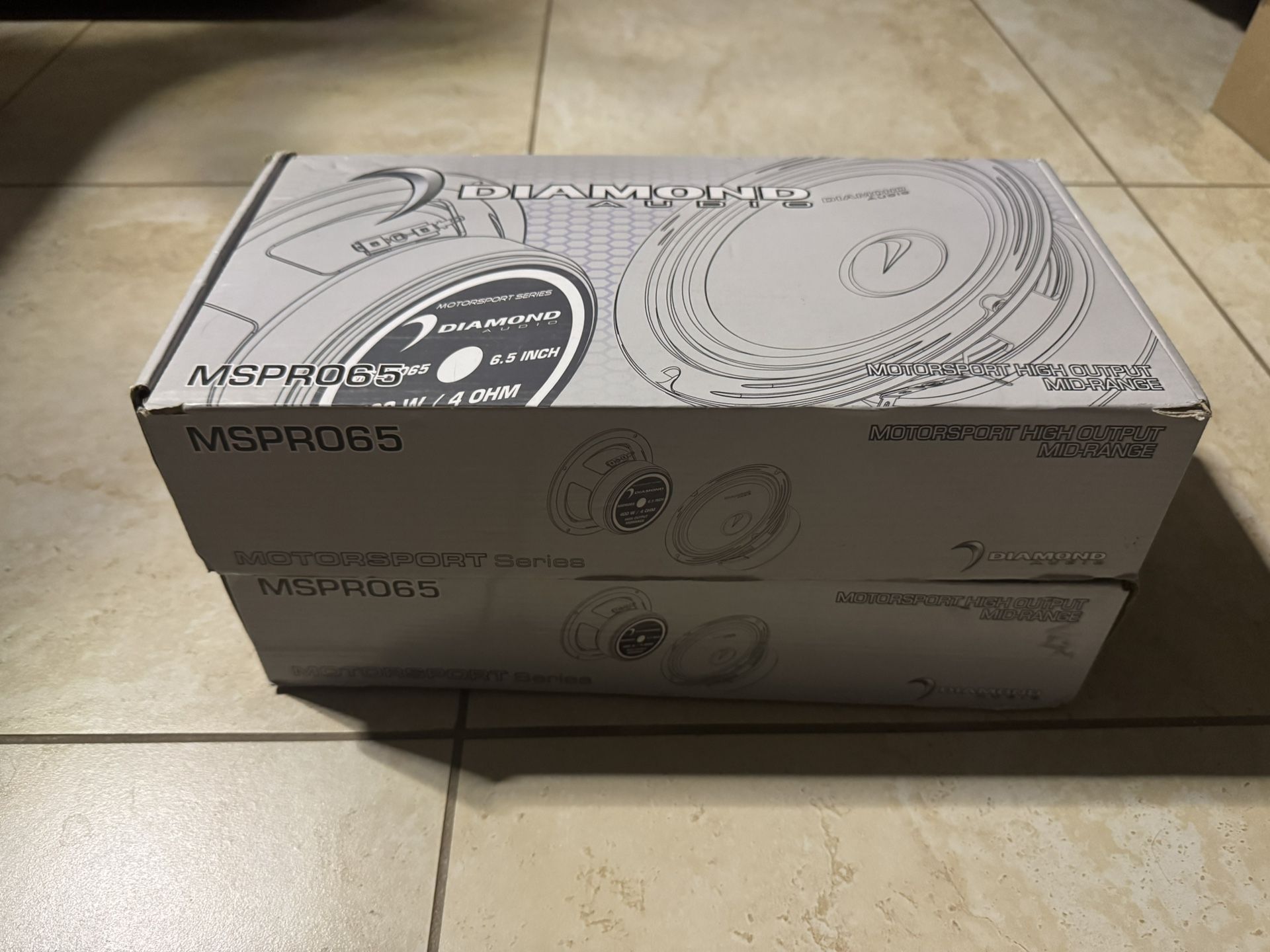 Diamond Audio MS Pro Series 6.5” High Output Midrange Speakers - 2 Pair - MSPRO65 - Open Box