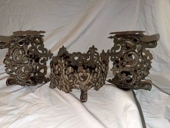 Vintage metal canister holders
