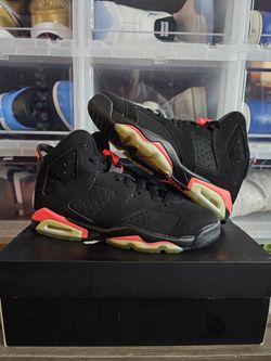 NEW Jordan 6 Retro Infrared Black Red 2014 GS (384665-023) Youth Size 5Y