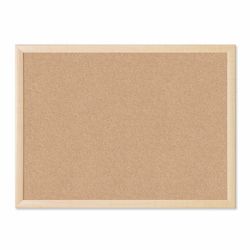 U Brands 17 x 23 in. Cork Bulletin Board, Natural Maple Wood-Style Frame