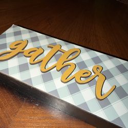 Dining  decor 10”x4”, used $3