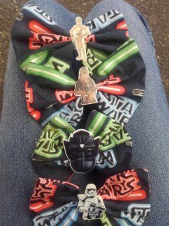 Handmade starwars hair bows