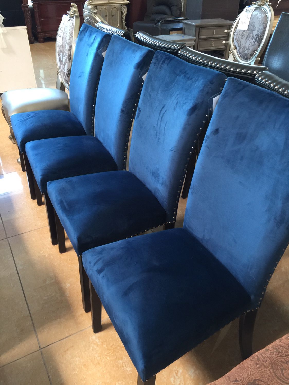 Blue Side Chairs 