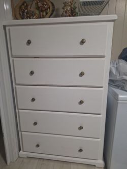 Tall white dresser