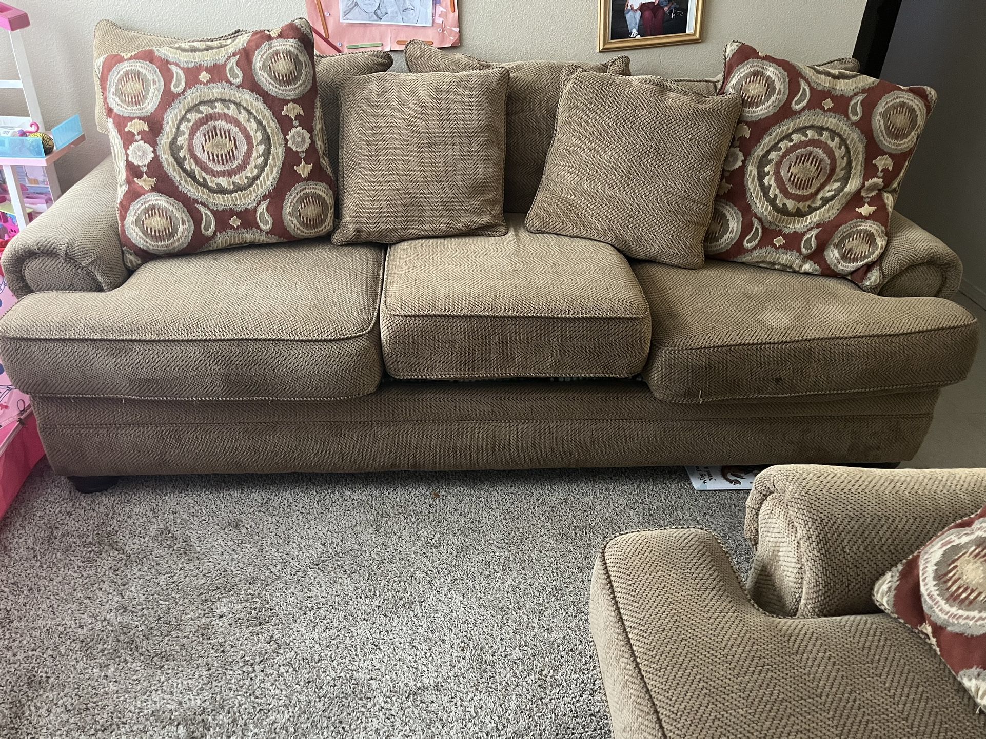Brown 2 Pc. Couches