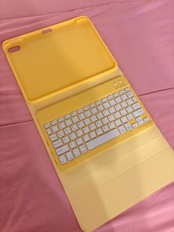 yellow ipad case with board
