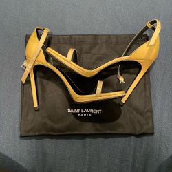 Saint Laurent Patent Soft Nude Sandals Size 35