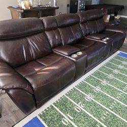 Leather Reclining Sofa $850 OBO 