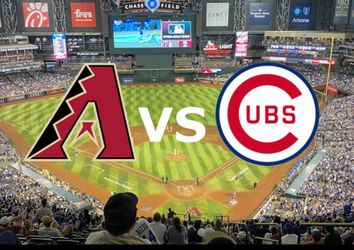 2 Tix - Tuesday 8/25 CHICAGO CUBS at Arizona Diamondbacks - PAIR lower level tickets - Section 125, 9th Row AISLE seats - 2 tickets
