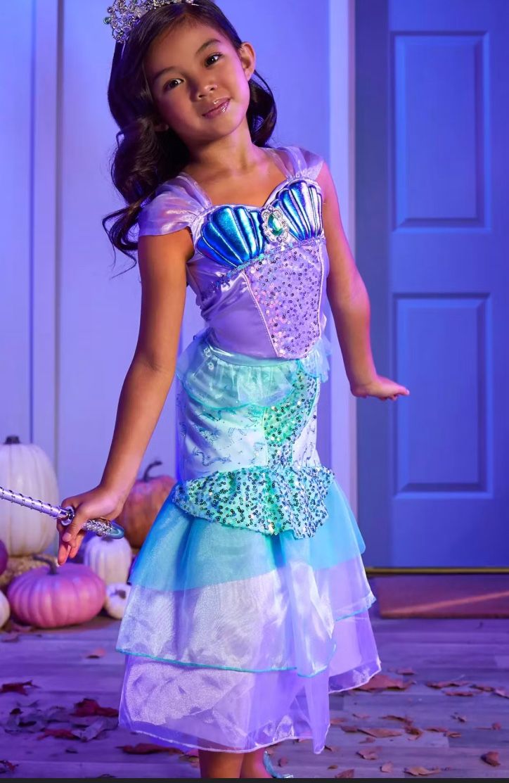 Disney Ariel Mermaid Costume Halloween Size 11/12 Dress Up