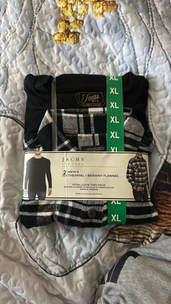 Jachs New York Men's Thermal + Flannel 2-Pack XL