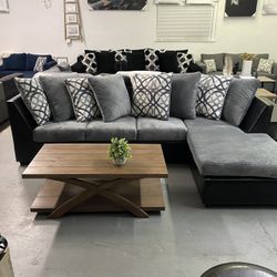 Grey Sectional With Ottoman ‼️take It Home With $39 Easy Approval ‼️