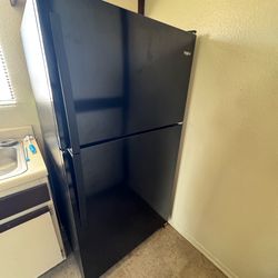 Black Whirlpool Refrigerator