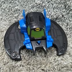 Batman Batcave Vehicle Playset Blue Black Batwing DC Comics Toy 2013