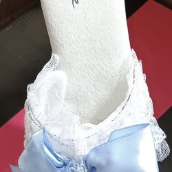 Women Sexy Cinderella Disney Princess Shoes Heels Size 8 Glass Sippers Lace Brand New NIB Halloween