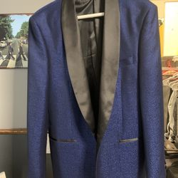 Royal Blue And Black Mens Jacket Size 44L