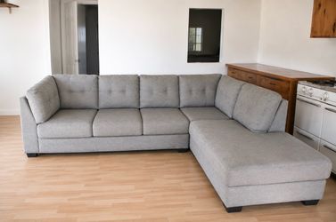 L-Shaped Gray Sectional Couch - Need Gone Today