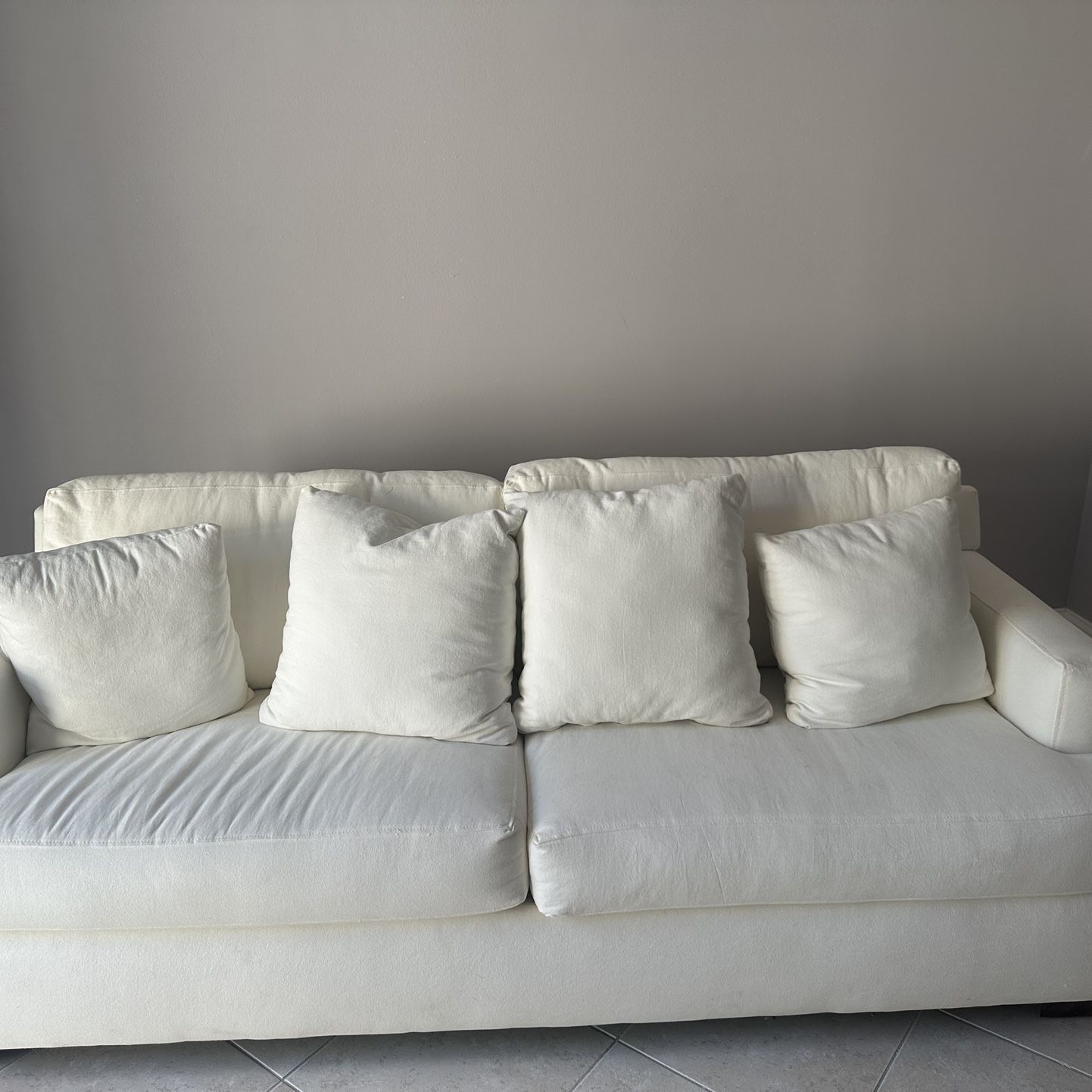 Birch Lane White Couch 90”