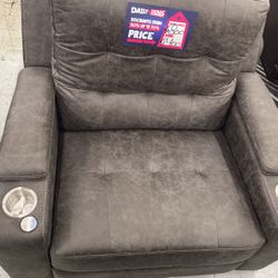 Large Dark Grey Single Recliner 