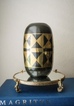 Vintage Art Deco Style Brass Vase